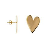 E2502 Big Heart Ohrstecker - Vergoldet