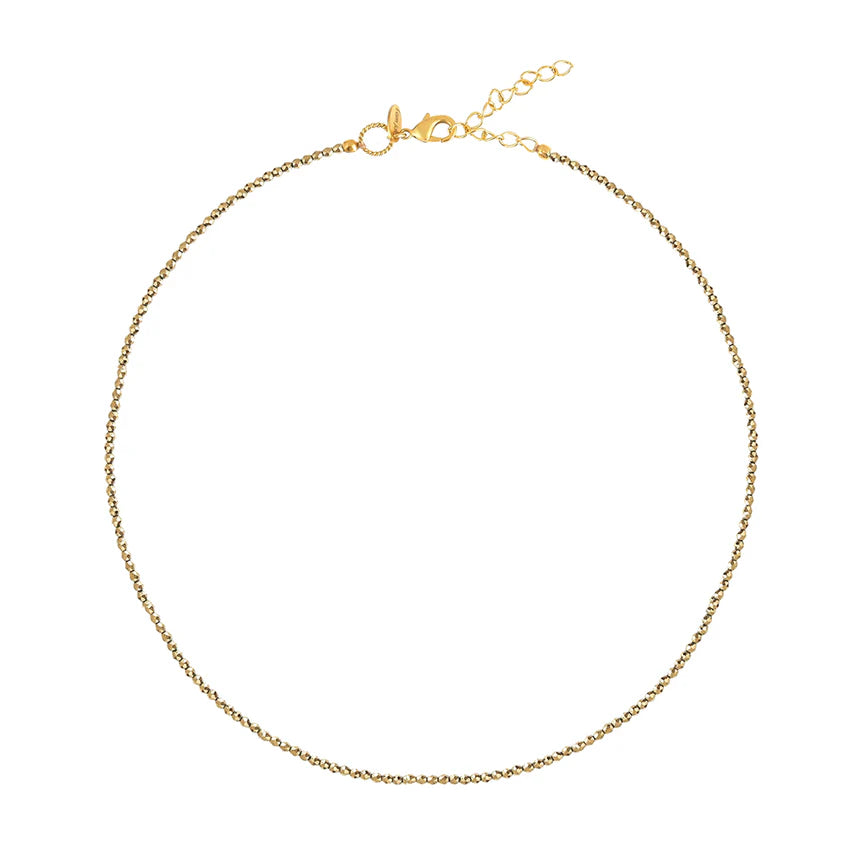 Edelstenen Pyriet Ketting Goud