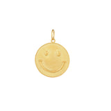 Großer goldener Smiley-Anhänger