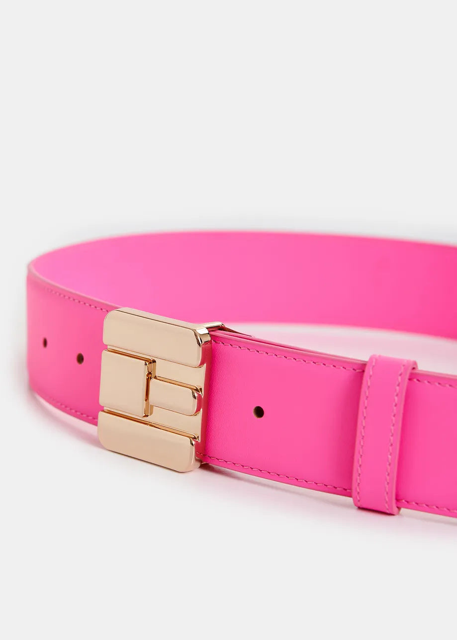 Halways leather logo belt - Virtual Pink