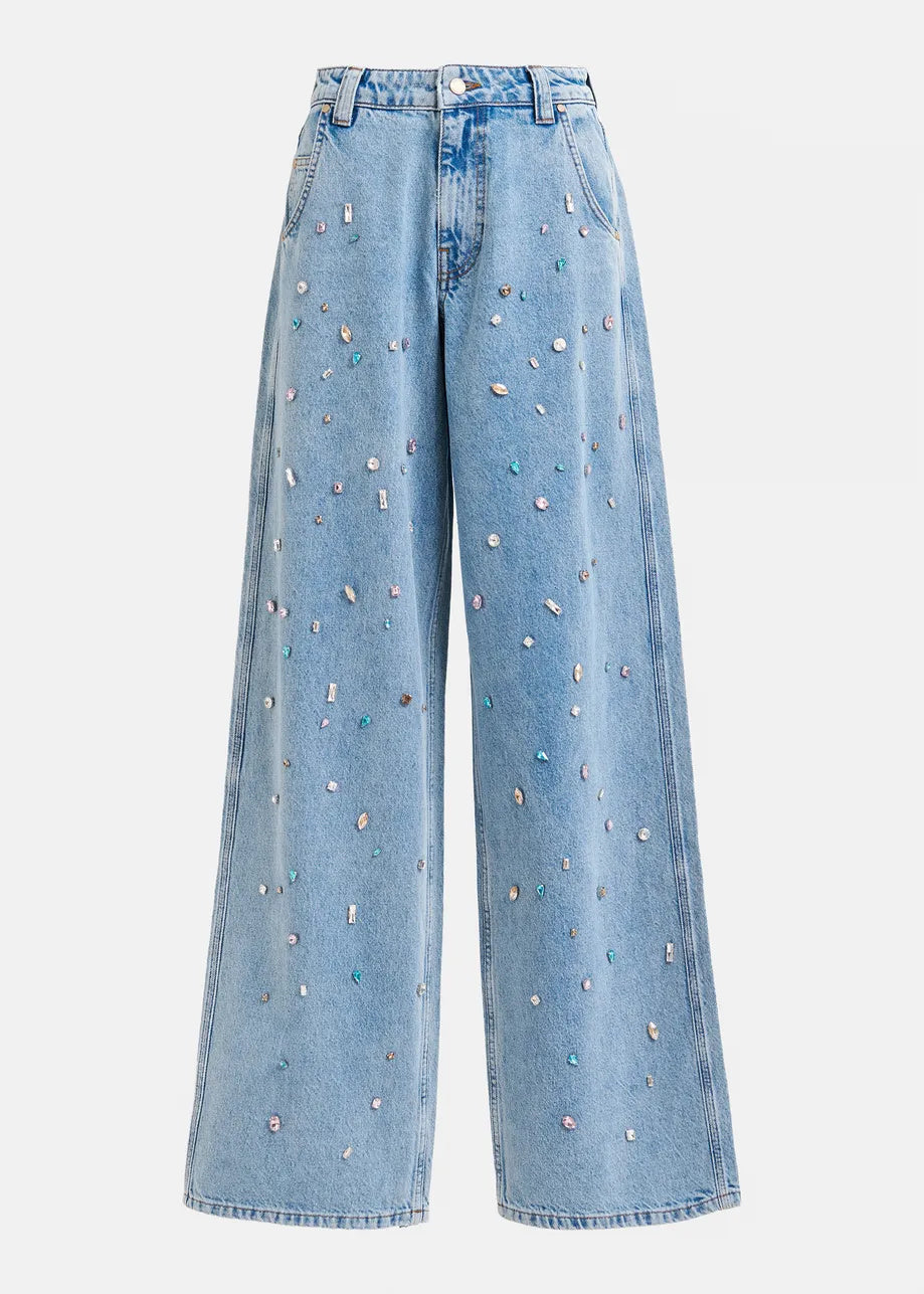 Higg rhinestone jeans size 30 - Lake Blue