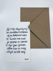 Kaart - Jij mag altijd bij mij