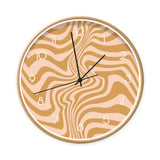 Uhr Swirl Karamell Holz/Schwarz 30cm