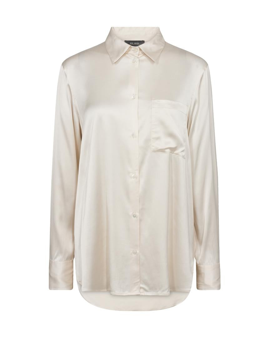MMLinda Satin Shirt - Ecru