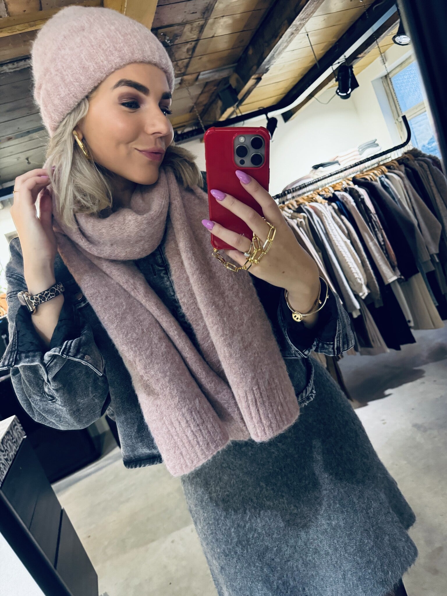 Sajeanne beanie 15425 - Woodrose