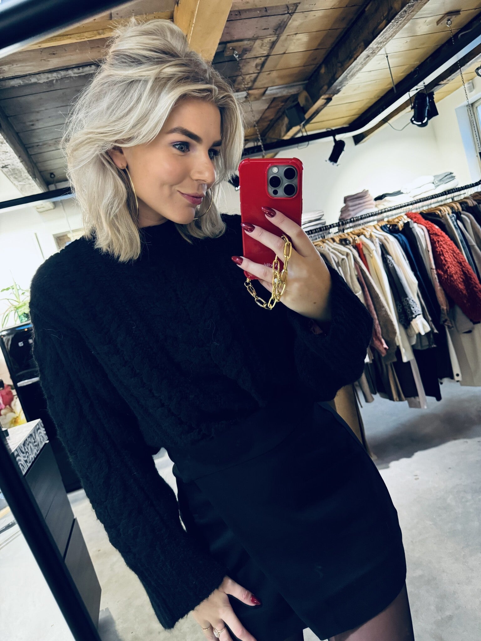 Diam Knit O-Neck - Black