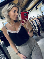 Ipso lace camisole - Raven