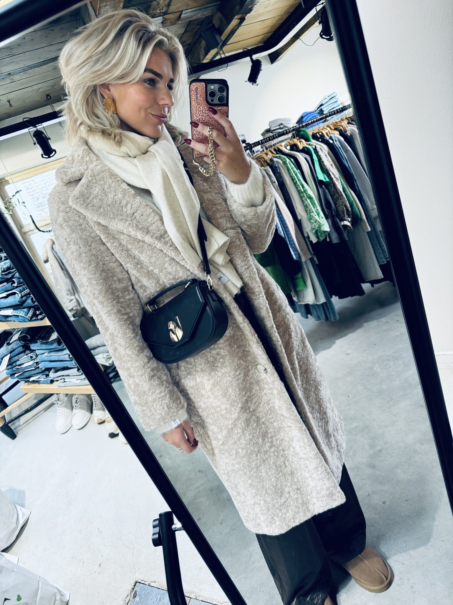 Galia, fake fur coat - 2031 Beach Sand