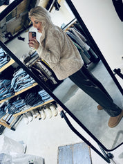 Maddy, fake fur coat - 2031 Beach Sand