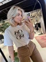 Riot Monogram Tee – Optic White