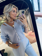Jeny Rippstrick-Cardigan – Crystal Blue