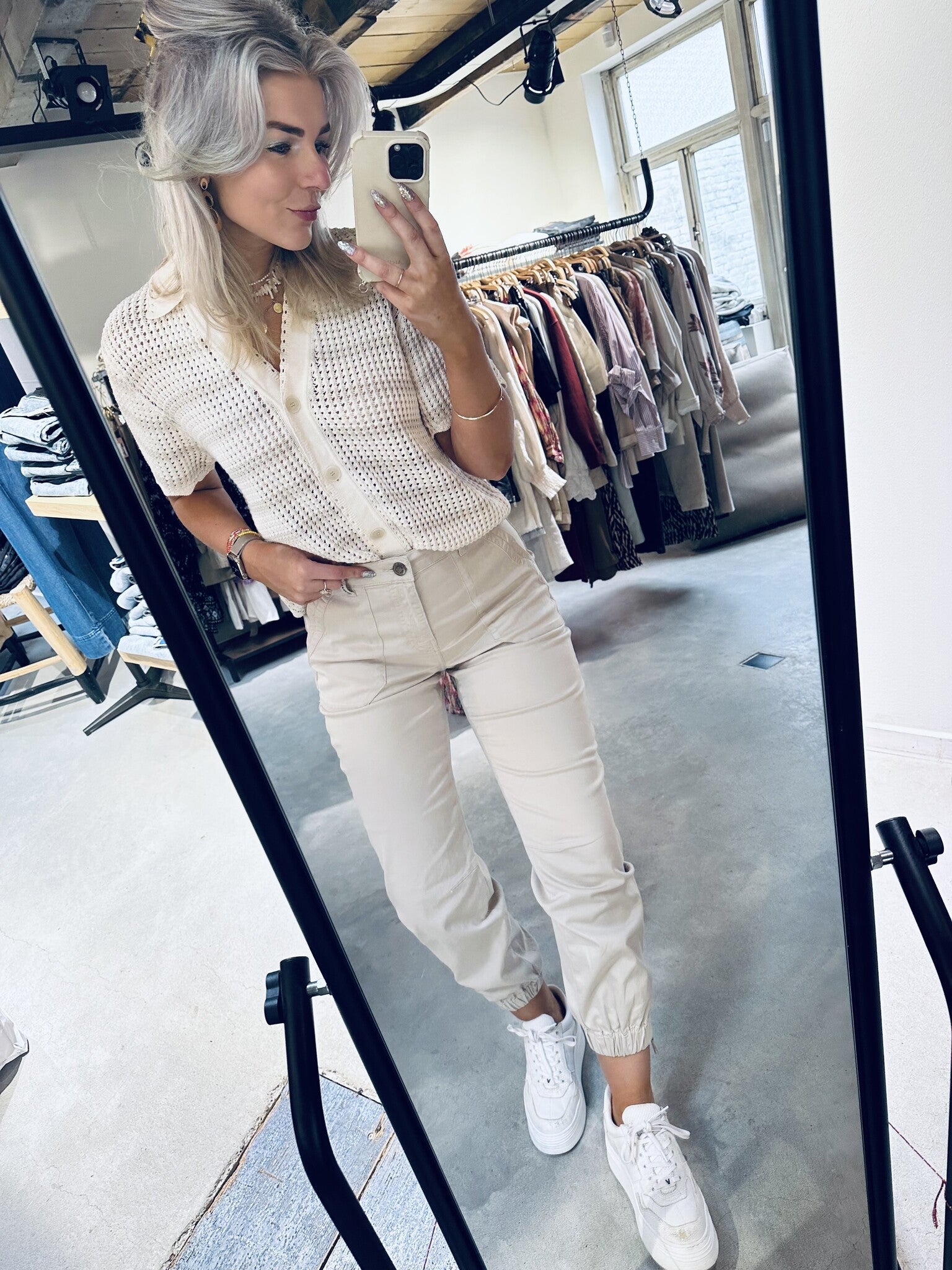 MMNaina Tem Pant, Ankle - Cement