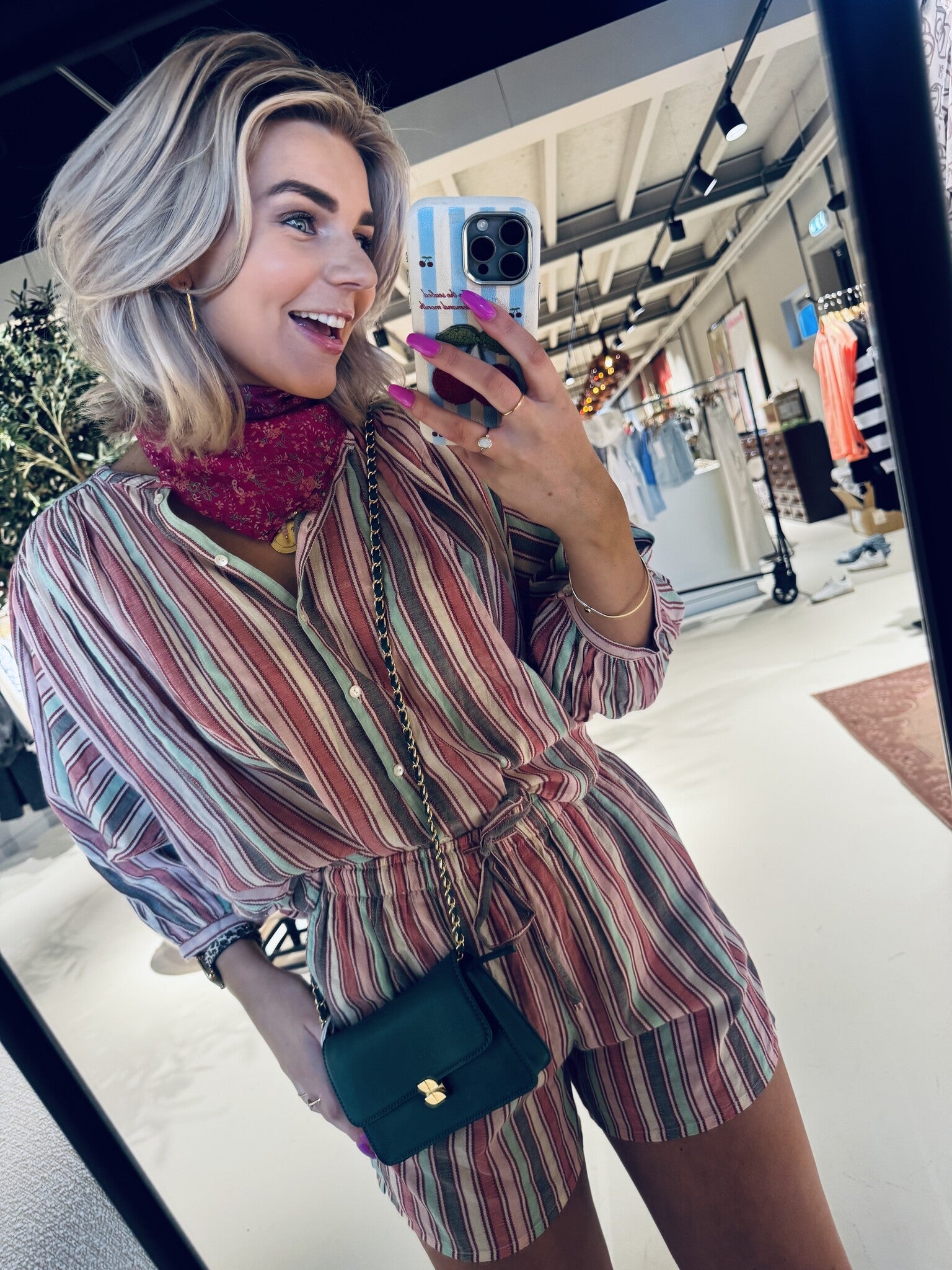 Becky multi stripe athia blouse - Multi stripe