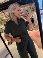 Karly viscose blouse - Dried basil