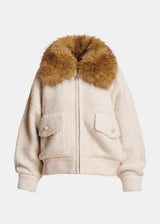 Kanada Knitted Jacket With Faux Fur