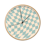 Uhr Swirl Green Holz/Schwarz 30cm