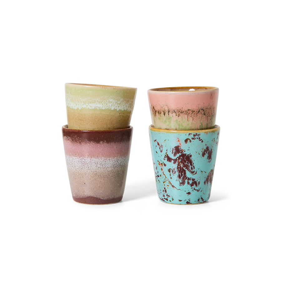 70er-Jahre-Keramik: Ristretto-Becher (4er-Set)