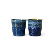 70er Keramik: Van Gogh Kaffeetassen (2er-Set)