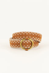 DITY Embroidered Suede Belt