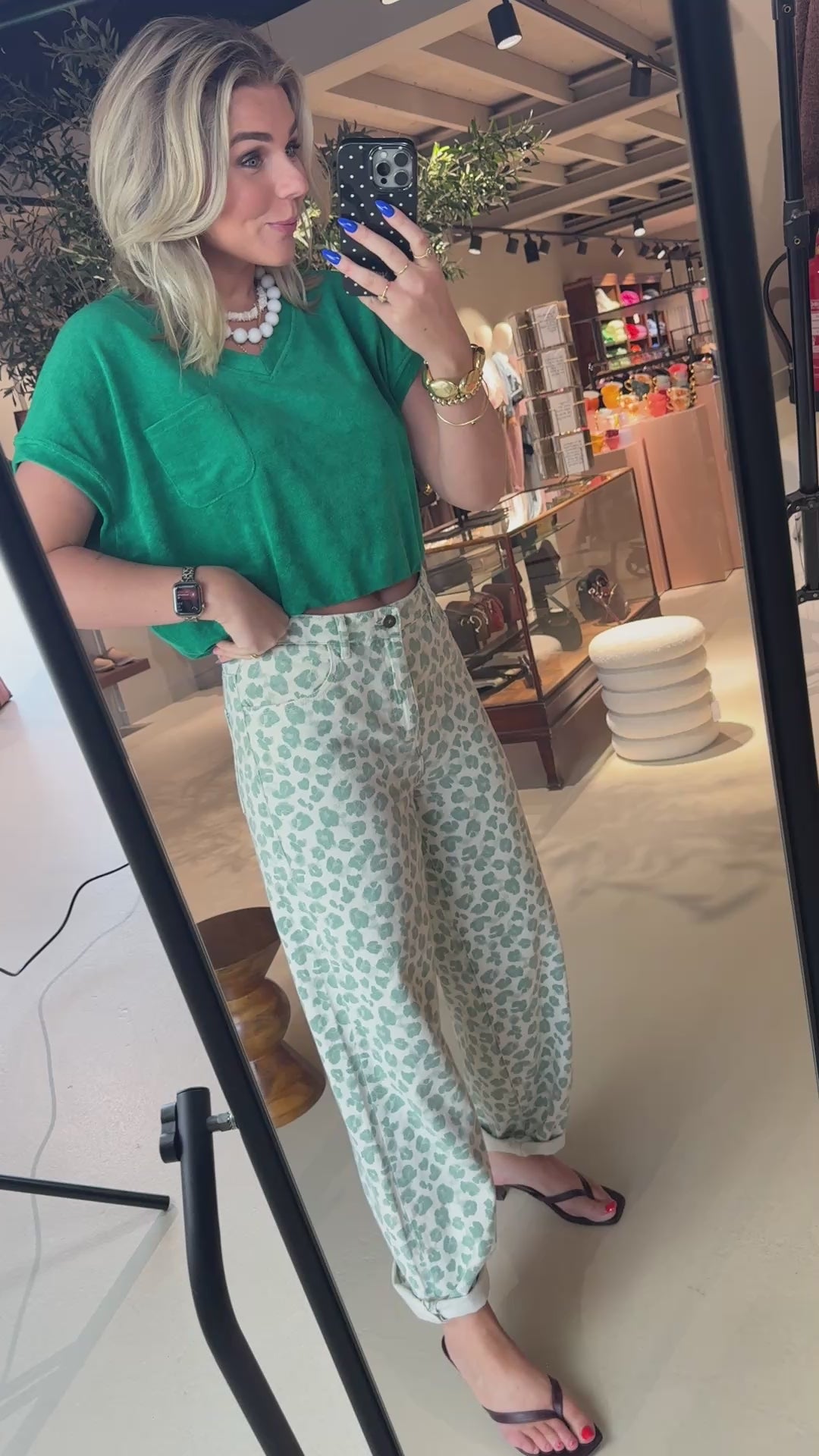 Lew grüne Gepardenhose