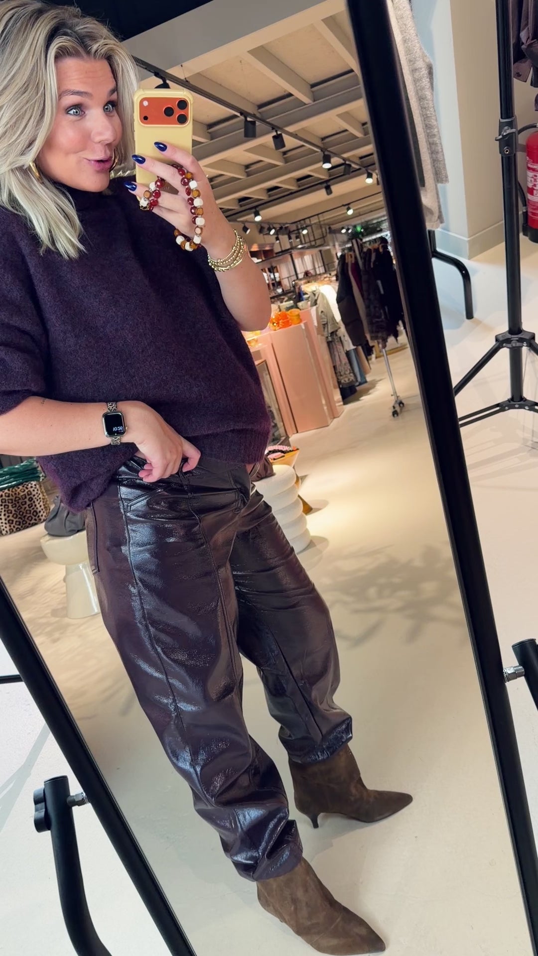Scene Patent Faux Leather Pants