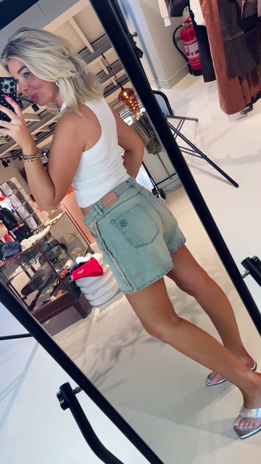 Menton fringed denim shorts