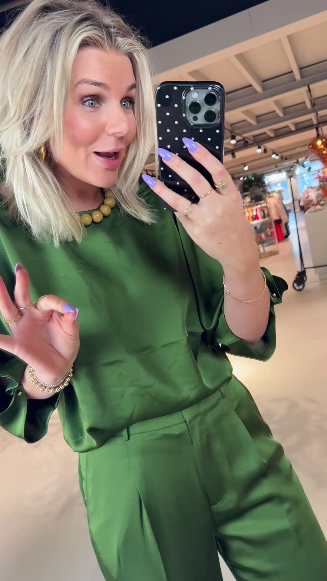 Risette flowing satin top
