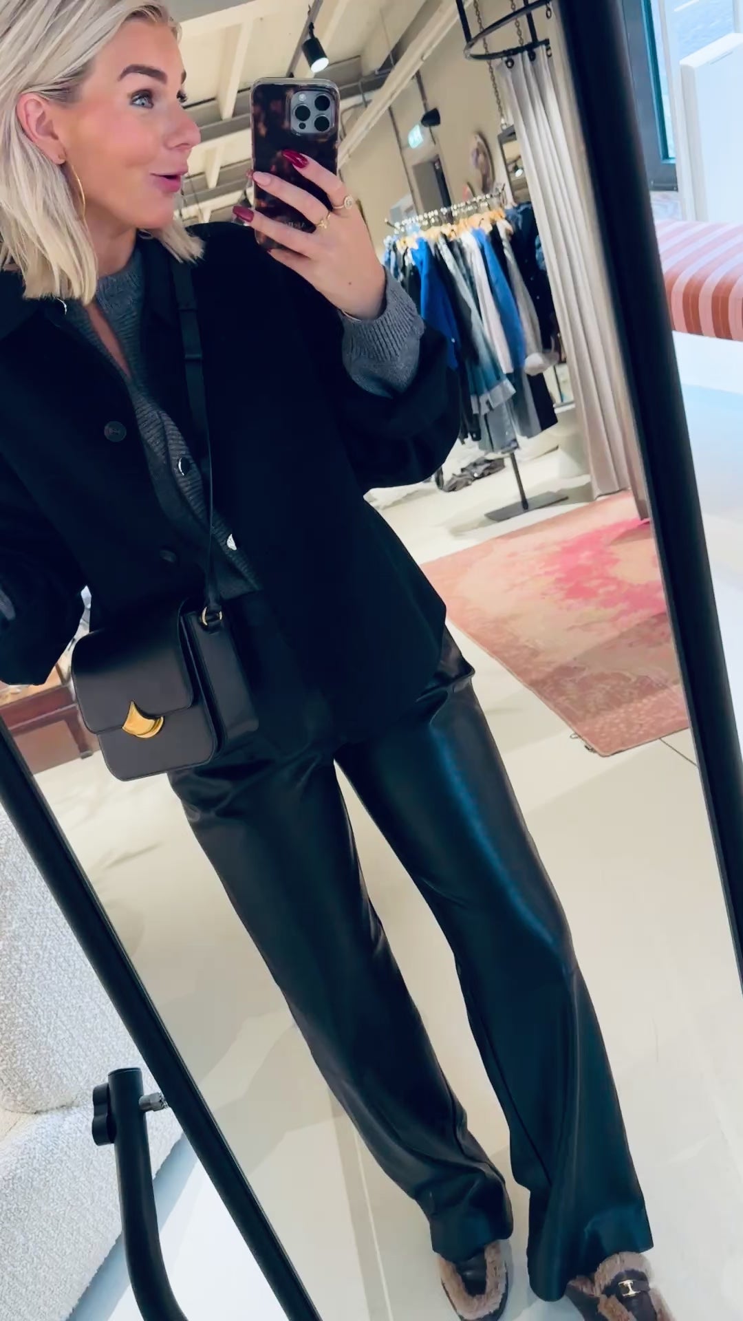 Jules faux leather pants