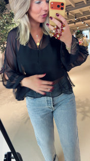 Amane Draped Boho Top