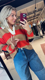 Jarn striped knit polo