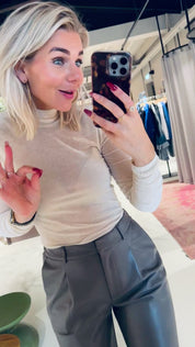 Olya velvet layering mesh top