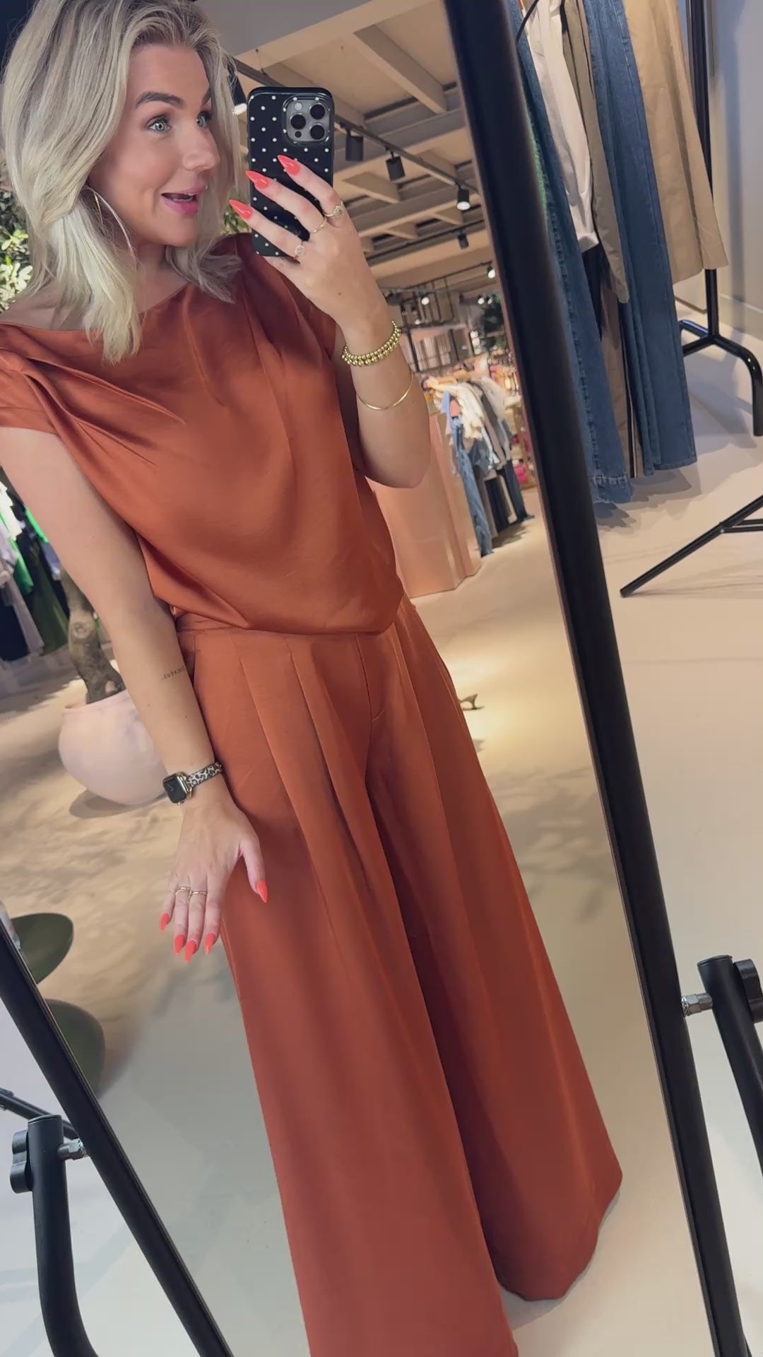 Onique wide leg satin pants