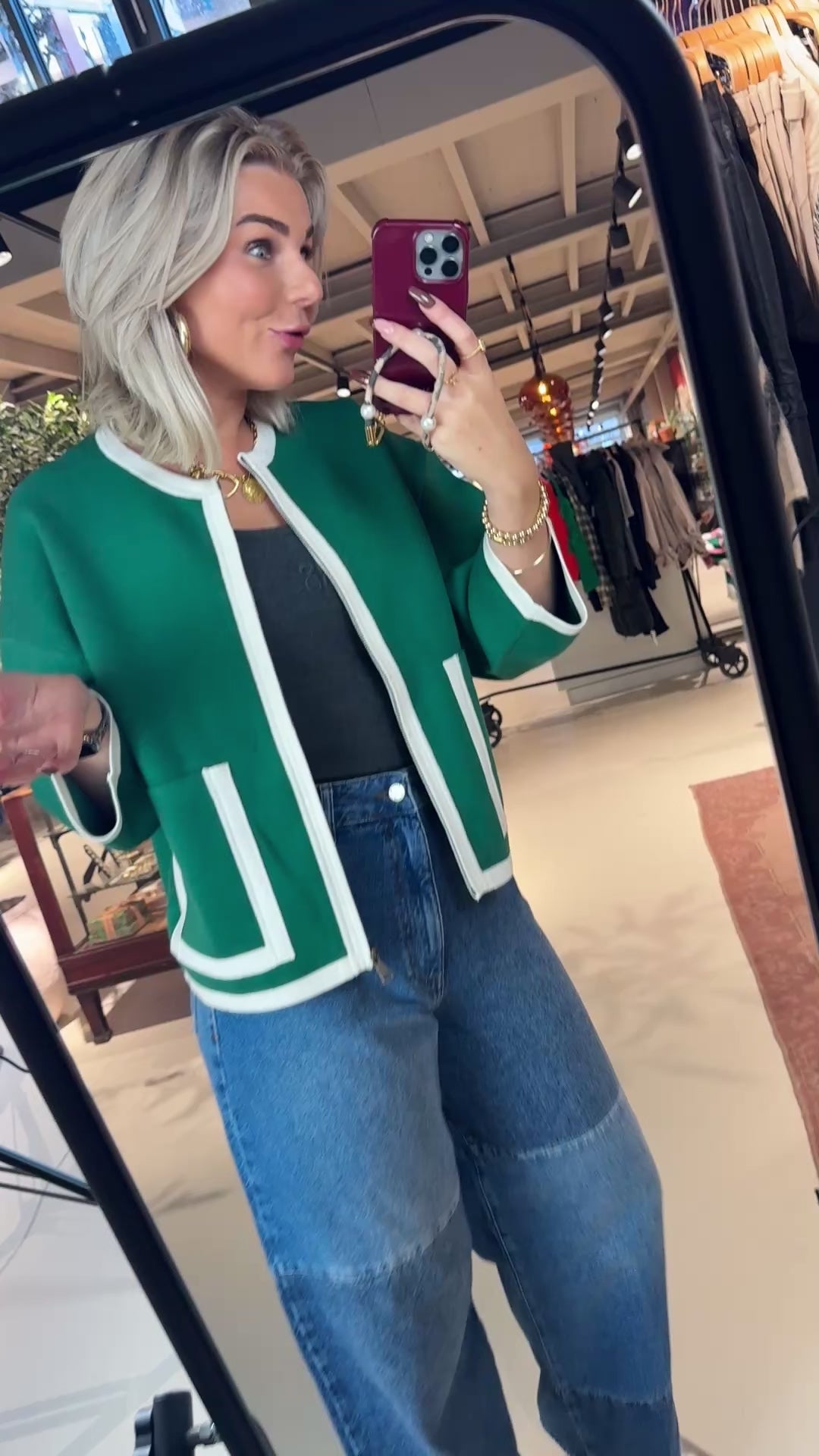 Jani cardigan with contrast