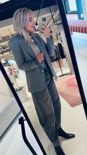 W25N1623 Blazer stripe - Grey mel.