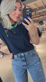 Jungala Embroidered T-shirt