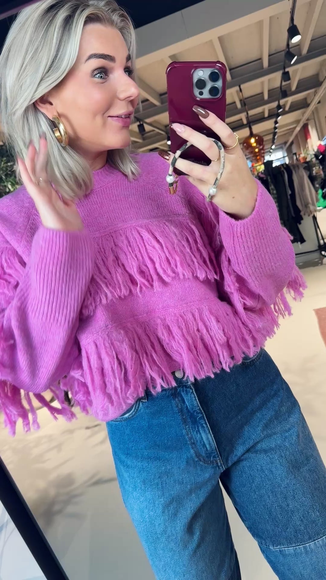 Johns pullover with fringes