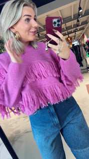 Johns pullover with fringes