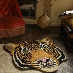 Rajah tiger head rug large