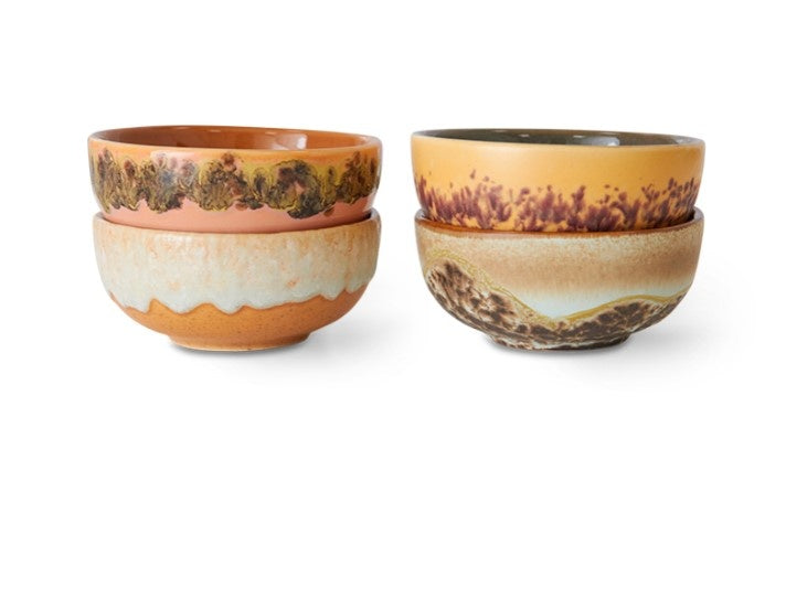 KST0035 70s ceramics: XS bowls marine (per stuk)