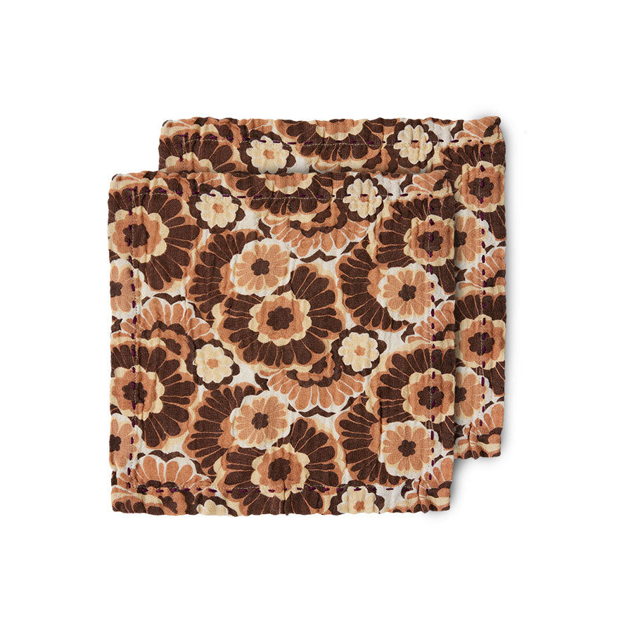 TOT4048 Baumwollservietten, floral Vintage, 2er-Set
