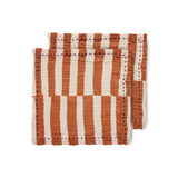 TOT4052 Baumwollservietten, gestreift, tangerine, 2er-Set