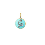 Türkis Emaille Charm Zirkonia Schlange