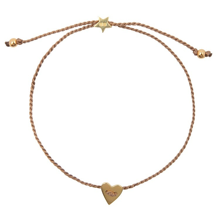 B2189 Resin Heart Bracelet - Gold Plated PLAIN